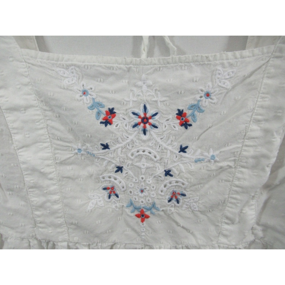 Old Navy Embroidered Smocked Blouse Plus Size 3x White - Picture 2 of 7